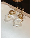 ビッグチェーンモチーフピアス
