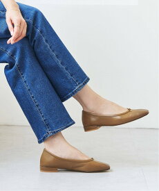 【SALE／30%OFF】Le Talon レザースクエアボロネーゼバレエ ルタロン シューズ・靴 バレエシューズ ブラウン レッド【送料無料】