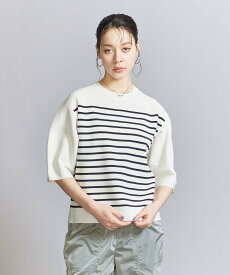 BEAUTY&YOUTH UNITED ARROWS ミラノリブ カーブスリーブ ニットプルオーバー ビューティー＆ユース　ユナイテッドアローズ トップス ニット ホワイト ブラック グリーン【送料無料】