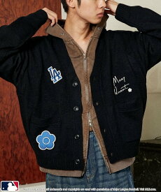 【SALE／41%OFF】MARY QUANT MLB×MARY QUANT PATCH KNIT CARDIGAN /ロゴパッチニットカーディガン 25AW フリークスストア トップス カーディガン ネイビー ブラウン ブラック【送料無料】