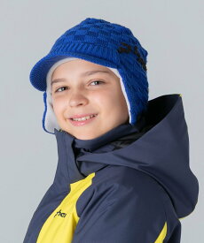 【SALE／30%OFF】phenix phenixスキーウェア マスクマンイヤーフラップットキャップ KIDS シフォン 帽子 ニット帽・ビーニー ブラック ブルー