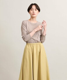 I.T.'S. international ベーシッククルーネックカットソー《スビン綿MIXフライス》 イッツインターナショナル トップス カットソー・Tシャツ ブラウン ホワイト グレー ブラック ブルー【送料無料】