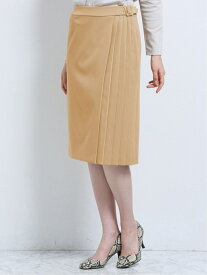 【SALE／62%OFF】m.f.editorial ダブルクロス サイドプリーツスカート キャメル(セットアップ可能) タカキュー スーツ・フォーマル スーツスカート ブラウン
