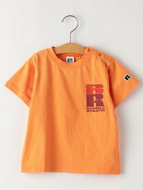 【SALE／50%OFF】SHIPS KIDS 【SHIPS KIDS別注】RUSSELL ATHLETIC:モーション ロゴ TEE(80~90cm) シップス トップス その他のトップス オレンジ グレー グリーン