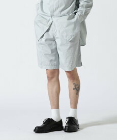 【SALE／30%OFF】GARDEN TOKYO YOKE/ヨーク/Garment Dye Stripe Belted Wide Shorts ガーデン パンツ その他のパンツ グリーン ブルー【送料無料】