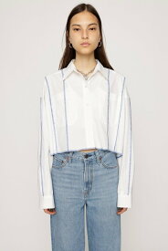 【SALE／20%OFF】SLY CROPPED OVER LOCK UP シャツ スライ トップス シャツ・ブラウス ホワイト ブラック【送料無料】