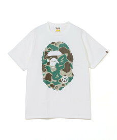 A BATHING APE (M)LIQUID CAMO BIG APE HEAD TEE ア ベイシング エイプ トップス カットソー・Tシャツ ベージュ ブラック ブラウン ホワイト【送料無料】