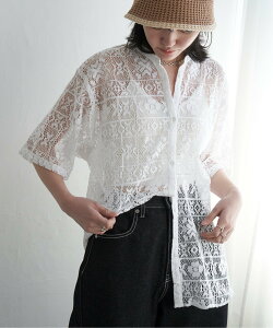 �ySALE�^30%OFF�zVENCE share style Ladys ���[�X�X�^���h�V���c ���@���X �G�N�X�`�F���W �g�b�v�X �V���c�E�u���E�X �z���C�g �x�[�W�� �u���b�N