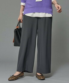 【SALE／30%OFF】INDIVI ＜秋SALE!＞【UVケア/SETUP可能】エアリージョーゼット ワイドパンツ インディヴィ パンツ その他のパンツ グレー ブラック【送料無料】