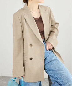【SALE／30%OFF】IENA ツイルダブルブレストジャケット イエナ ジャケット・アウター テーラードジャケット・ブレザー ベージュ ネイビー【送料無料】