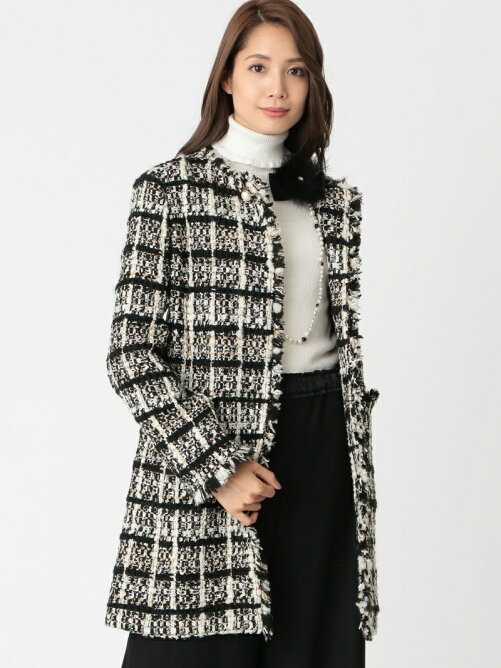 To Be Chic ドミノチェックツイードコート Rakuten Fashion 楽天ファッション 旧楽天ブランドアベニュー V