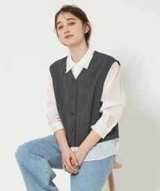 【SALE／80%OFF】UNITED ARROWS ミニ Vネック ベスト ユナイテッドアローズ アウトレット トップス ベスト・ジレ ブラック グレー【送料無料】