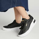 【SALE／10%OFF】PUMA ウィメンズ カルメン ウェッジ レザー スニーカー Karmen Wedge プーマ シューズ・靴 スニーカー ブラック【送料無料】