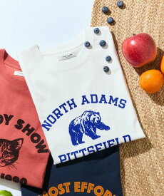 【SALE／5%OFF】FREAK'S STORE アニマル カレッジ 半袖 Tシャツ【限定展開】 25SS フリークスストア トップス カットソー・Tシャツ ブラック グレー ベージュ ネイビー ホワイト オレンジ
