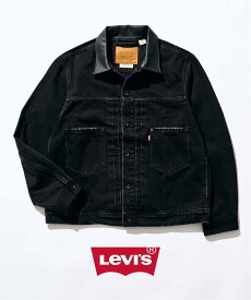 417 EDIFICE 《予約》Levi's(リーバイス) 別注 2nd Type トラッカー ジャケット フォーワンセブン エディフィス ジャケット・アウター デニムジャケット ブラック【送料無料】