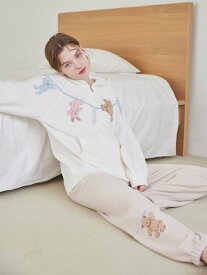 gelato pique エアリーモコウォッシングアニマルジャガードロングパンツ ジェラートピケ インナー・ルームウェア その他のインナー・ルームウェア ベージュ【送料無料】