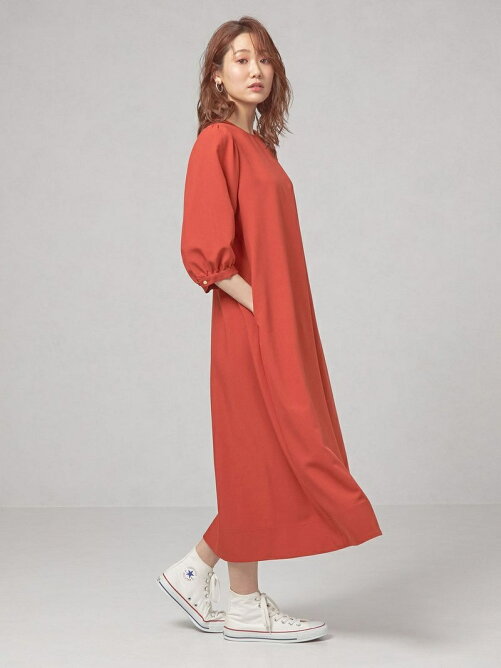 The Station Store United Arrows Ltd Closet Story クローゼットストーリー ボリュームスリーブ Aライン ロングワンピース ウォッシャブル Rakuten Fashion 楽天ファッション 旧楽天ブランドアベニュー Df9635