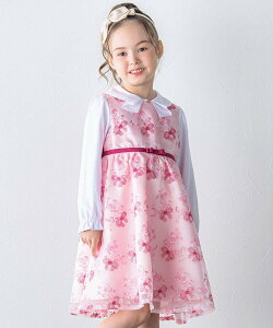 �ySALE�^50%OFF�zBeBe �y���{���z�I�[�K���W�[�ԕ����{���h���イ�����s�[�X(110~130cm) �x�x �I�����C�� �X�g�A �����s�[�X�E�h���X �����s�[�X �u���[ �s���N�y���������z