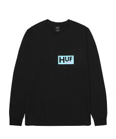 HUF BUSY L/S POCKET TEE ハフ トップス カットソー・Tシャツ ブラック ブラウン【送料無料】