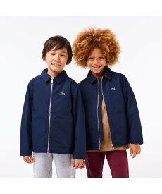 【SALE／50%OFF】LACOSTE JUNIORハリントンジャケット ラコステ ジャケット・アウター ブルゾン・ジャンパー ネイビー ブラウン【送料無料】