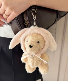 【SALE／50%OFF】one after another NICE CLAUP うさくまぬいぐるみチャーム ワンアフターアナザー ナイスクラップ インテリア・生活雑貨 その他のインテリア・生活雑貨 ブラウン