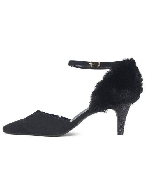 Esperanza Group 18 Aw バックファーグリッターヒールストラップ