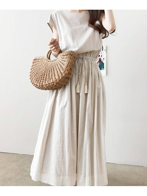 Doula Doula Douladoula 麻タッチ ロング ワンピース Rakuten Fashion 楽天ファッション 旧楽天 ブランドアベニュー Ax0637