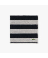 LACOSTE ビッグボーダータオルハンカチ ラコステ ファッション雑貨 ハンカチ・ハンドタオル ブルー グレ…