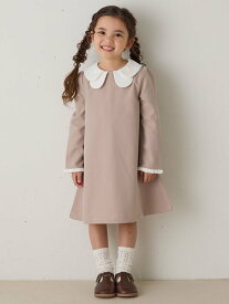 riziere ダブルカラーセレモニーワンピース リジェール ワンピース・ドレス ワンピース ベージュ ネイビー グレー【送料無料】