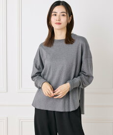 I.T.'S. international クルーネックニット《オーガニックエアーコットン》 イッツインターナショナル トップス ニット グレー ネイビー【送料無料】