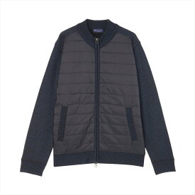 【SALE／25%OFF】BRICK HOUSE by Tokyo Shirts ニット 前身タフタ 裏フリース ブルゾン メンズ BM05J501DM10X00-20 トーキョーシャツ ジャケット・アウター ブルゾン・ジャンパー ネイビー【送料無料】