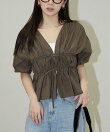 2WAY シャーリング ブラウス 限定展開