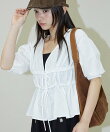 2WAY シャーリング ブラウス 限定展開
