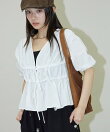 2WAY シャーリング ブラウス 限定展開