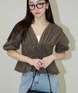 2WAY シャーリング ブラウス 限定展開