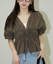2WAY シャーリング ブラウス 限定展開