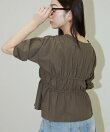 2WAY シャーリング ブラウス 限定展開