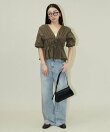 2WAY シャーリング ブラウス 限定展開