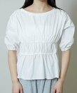 2WAY シャーリング ブラウス 限定展開