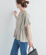 【SALE／30%OFF】URBAN RESEARCH DOORS Vネックウエストギャザーブラウス アーバンリサーチドアーズ トッ…