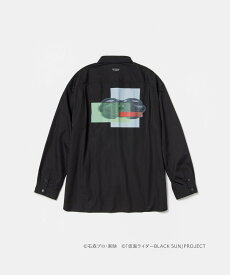 【SALE／60%OFF】UNITED ARROWS BLACK SUN ECLIPSE シャツ(仮面ライダーSHADOWMOON 変身ベルト) ユナイテッドアローズ アウトレット トップス シャツ・ブラウス ブラック ブルー【送料無料】