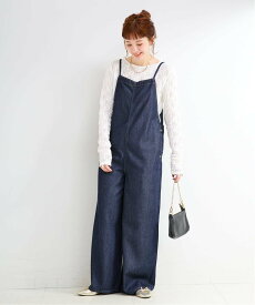B.C STOCK 《予約》ウォッシャブル / DU JOUR / デュ ジュール BK-BOW JEAN SALOPETTE ベーセーストック オールインワン・オーバーオール オーバーオール・サロペット ネイビー ブルー【送料無料】