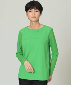 【SALE／21%OFF】EVEX by KRIZIA 【ウォッシャブル】メッシュスリーブライトポンチカットソー エヴェックス バイ クリツィア トップス カットソー・Tシャツ グリーン グレー ブルー【送料無料】