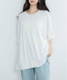 SAISON DE PAPILLON クルーネックニットプルオーバー セゾン・ド・パピヨン トップス ニット ブラック ホワイト ベージュ【送料無料】