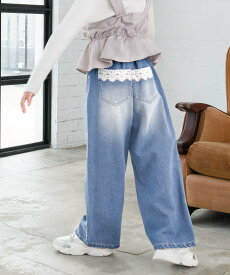 GLOBAL WORK あったかGOODデニムワイド/キッズ/595633 グローバルワーク パンツ ジーンズ・デニムパンツ ブラック グレー【送料無料】