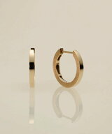 XOZ K18 flat hoop pierced earring[medium] フラット フープピアス [ミディアム] クロスオズ アクセサリ…