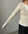 キーネックレイヤードカーディガン