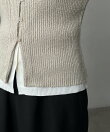 キーネックレイヤードカーディガン