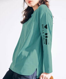 【SALE／25%OFF】Ranan ＜FILA＞裏起毛プチハイネックプルオーバー ラナン トップス カットソー・Tシャツ グリーン ホワイト ブラック