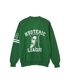 HYSTERIC GLAMOUR HYSTERIC LEAGUEジャカード カーディガン ヒステリックグラマー トップス カーディガン レッド グリーン ブラック【送料無料】